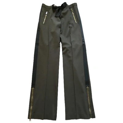 Pre-owned Moschino Cheap And Chic Wool Straight Pants In Green
