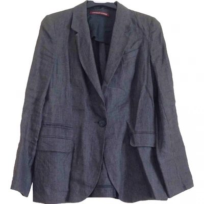 Pre-owned Comptoir Des Cotonniers Linen Suit Jacket In Anthracite