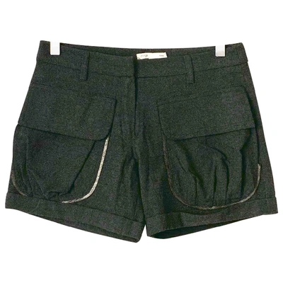 Pre-owned Maje Anthracite Wool Shorts