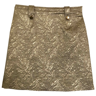 Pre-owned Burberry Gold Skirt