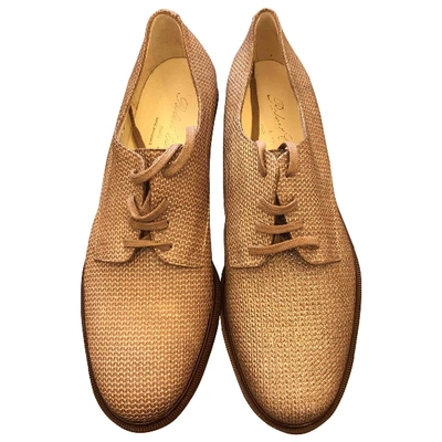 Pre-owned Robert Clergerie Cloth Flats In Beige