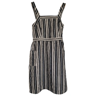 Pre-owned Madewell Linen Mid-length Dress In Multicolour