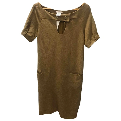 Pre-owned Chloé Wool Mid-length Dress In Green
