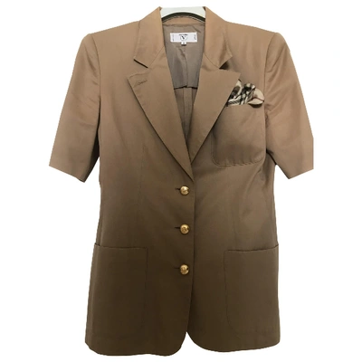 Pre-owned Valentino Camel Cotton Jacket