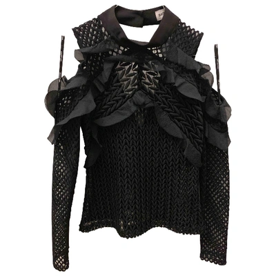 Pre-owned Self-portrait Lace Blouse In Black