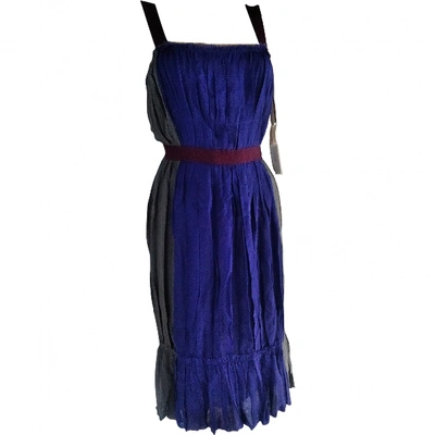 Pre-owned Philosophy Di Alberta Ferretti Mid-length Dress In Blue