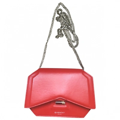 Pre-owned Givenchy Bow Cut Leather Bag In Red