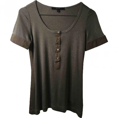 Pre-owned Gucci Khaki Silk  Top