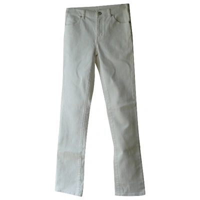 Pre-owned Elie Tahari Straight Jeans In White