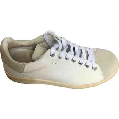 Pre-owned Isabel Marant Bart White Suede Trainers