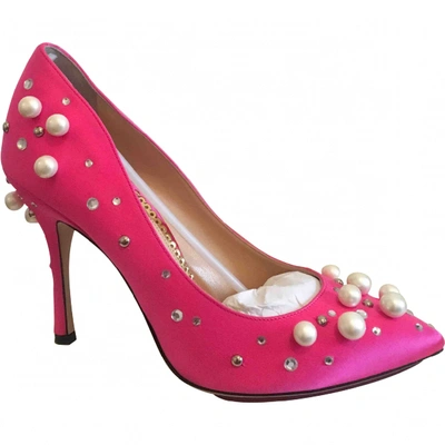 Pre-owned Charlotte Olympia Cloth Heels In Pink