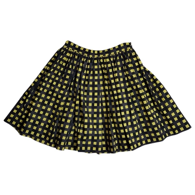 Pre-owned Msgm Mid-length Skirt In Yellow
