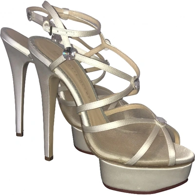 Pre-owned Charlotte Olympia Cloth Sandals In White
