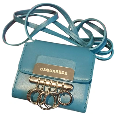 Pre-owned Dsquared2 Leather Crossbody Bag In Turquoise