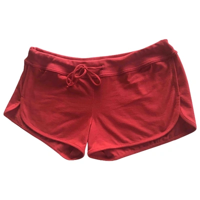 Pre-owned Fendi Red Cotton - Elasthane Shorts