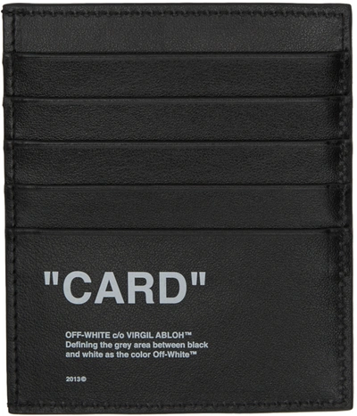 Pre-owned Off-white Quote Card Holder "card" Black White