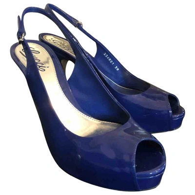 Pre-owned Gucci Leather Heels In Blue