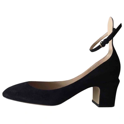 Pre-owned Valentino Garavani Tango Black Suede Heels