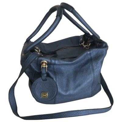 Pre-owned See By Chloé Leather Bowling Bag In Blue