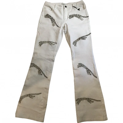 Pre-owned Steffen Schraut Trousers In White