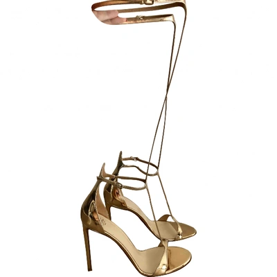 Pre-owned Francesco Russo Leather Sandals In Gold