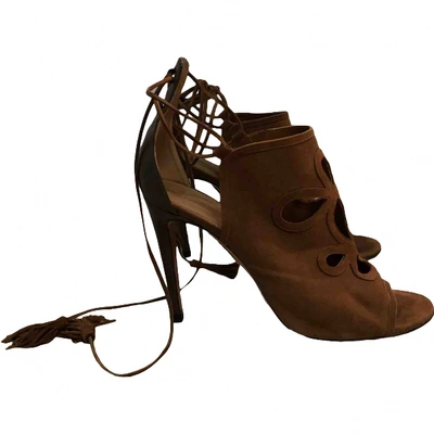 Pre-owned Aquazzura Sexy Thing Sandals In Camel