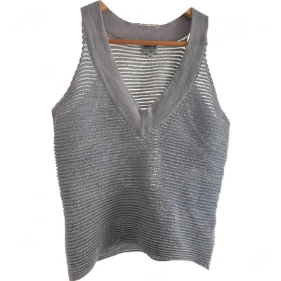 Pre-owned Armani Collezioni Silk Vest In Grey