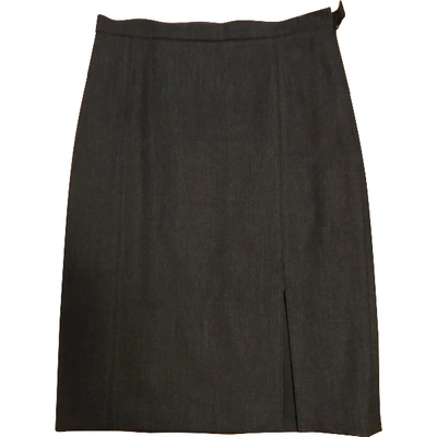 Pre-owned Iceberg Wool Mid-length Skirt In Anthracite