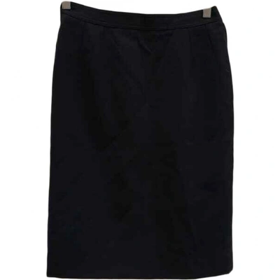 Pre-owned Valentino Mid-length Skirt In Navy