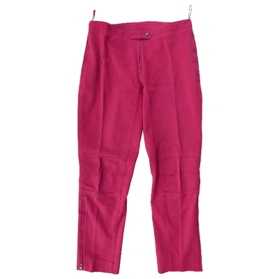 Pre-owned Prada Trousers In Pink