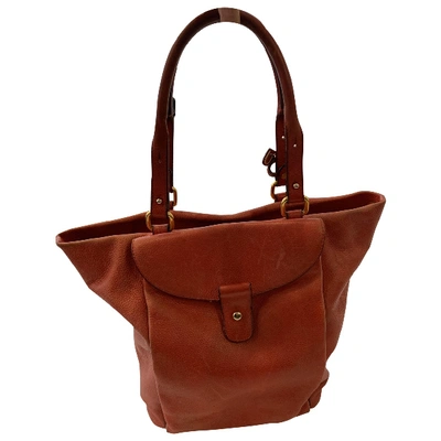 Pre-owned Delvaux Leather Handbag In Red