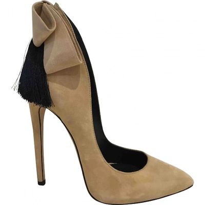 Pre-owned Aleksander Siradekian Beige Suede Heels