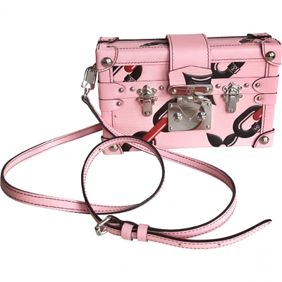 Pre-owned Louis Vuitton Petit Malle Pink Leather Handbag