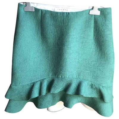 Pre-owned Sandro Mini Skirt In Green
