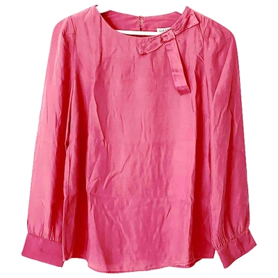Pre-owned Claudie Pierlot Silk Blouse In Pink