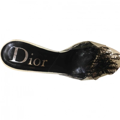 Pre-owned Dior Patent Leather Mules In White