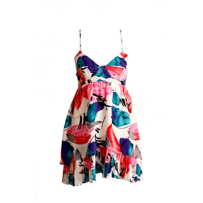 Pre-owned Yumi Kim Silk Mini Dress In Multicolour