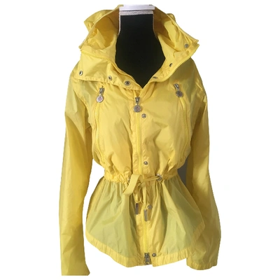 Pre-owned Moncler Trench Coat In Yellow