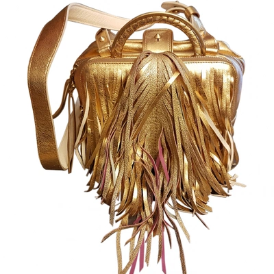 Pre-owned The Volon Leather Handbag In Gold
