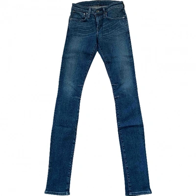 Pre-owned Helmut Lang Blue Cotton - Elasthane Jeans