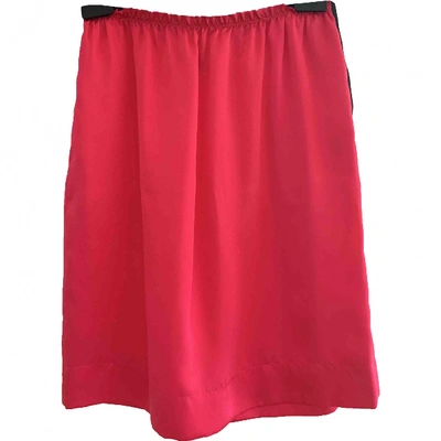 Pre-owned Lanvin Silk Mid-length Skirt In Pink
