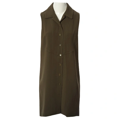 Pre-owned Gucci Mid-length Dress In Khaki