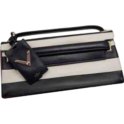 Pre-owned Valentino Garavani My Rockstud Black Leather Clutch Bag