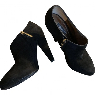 Pre-owned Dolce & Gabbana Ankle Boots In Black