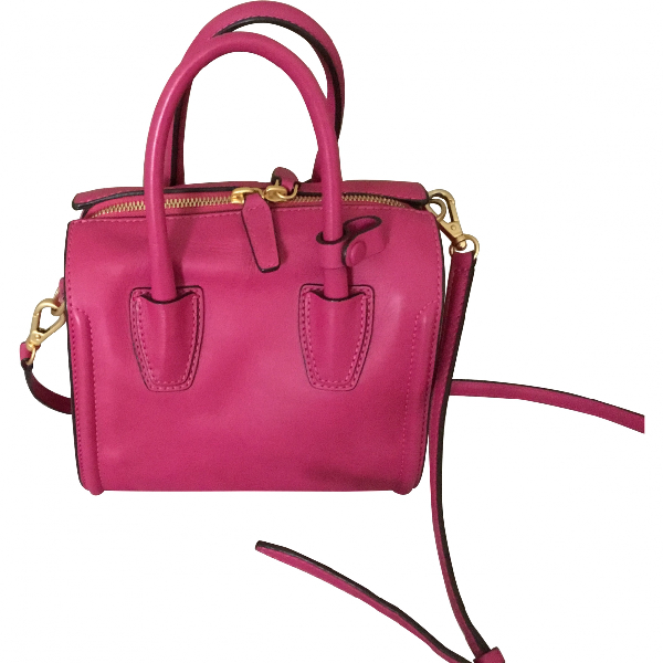 Pre-owned Mcm Pink Leather Handbag | ModeSens