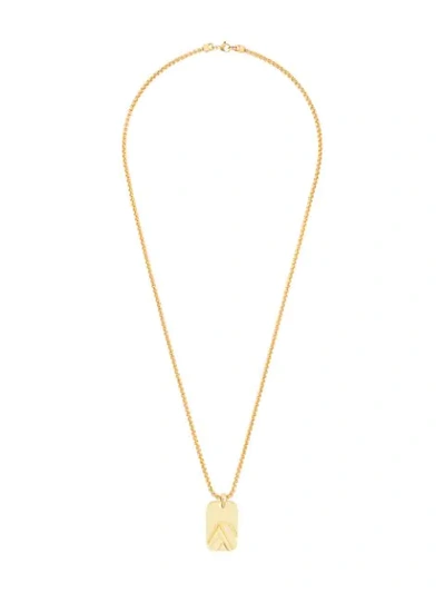 Northskull Chevron Necklace In Gold