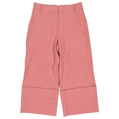 Pre-owned Tibi Large Trousers In Pink