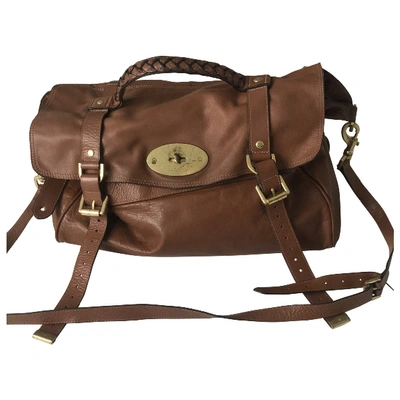 Pre-owned Mulberry Alexa Leather Satchel In Brown