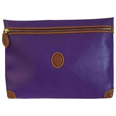 Pre-owned Trussardi Clutch Bag In Purple