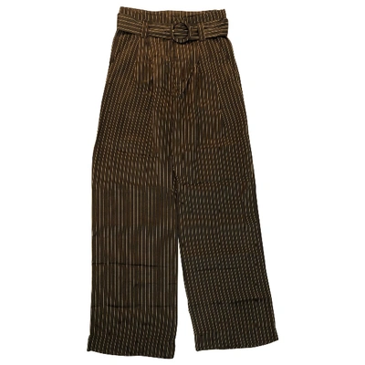 Pre-owned Gestuz Trousers In Brown